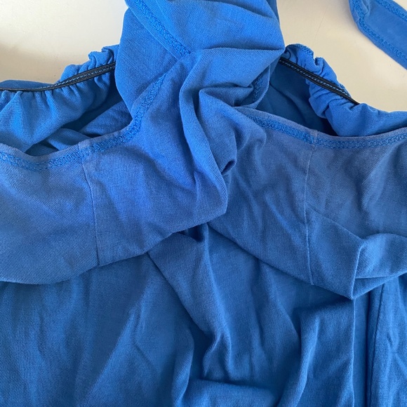 Three Dots I Anthro I Blue Ruffle-Top Tank Top - Picture 11 of 12